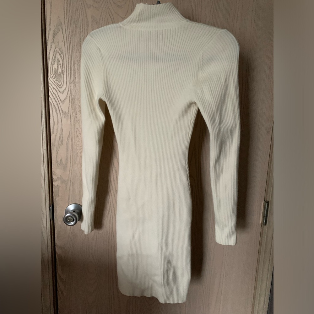 Cream sweater dress